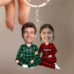 Personalized Acrylic Keychain - Custom Appearances And Names Gift For Couple - OLESA