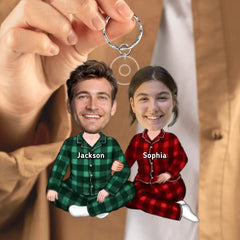 Personalized Acrylic Keychain - Custom Appearances And Names Gift For Couple - OLESA