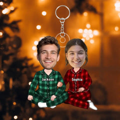 Personalized Acrylic Keychain - Custom Appearances And Names Gift For Couple - OLESA