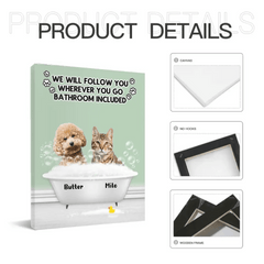Personalized Canvas Custom Dog Cat Photo - Follow You Wherever You Go - OLESA
