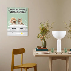 Personalized Canvas Custom Dog Cat Photo - Follow You Wherever You Go - OLESA