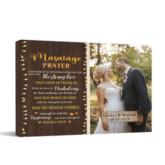 Personalized Canvas Custom Photo Marriage Prayer - Anniversary Wedding Couples Gifts - OLESA