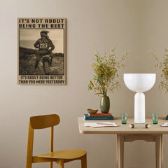 Personalized Canvas For Biker - IT'S NOT ABOUT BEING THE BEST - OLESA