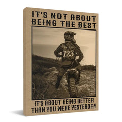 Personalized Canvas For Biker - IT'S NOT ABOUT BEING THE BEST - OLESA