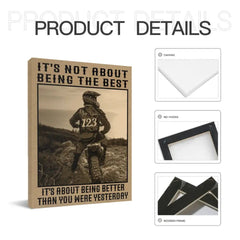 Personalized Canvas For Biker - IT'S NOT ABOUT BEING THE BEST - OLESA