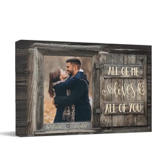 Personalized Canvas Wall Art - Gift For Couples, Husband Wife - OLESA