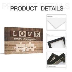 Personalized Canvas Wall Art - Love Holds Us Together - OLESA