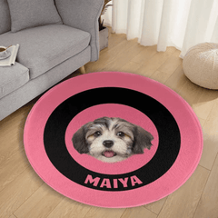 Personalized Cartoon Pet Portrait Rug, Animals, Dog, Cat - Custom Home Decor Rugs - Pet lovers Christmas gift - OLESA