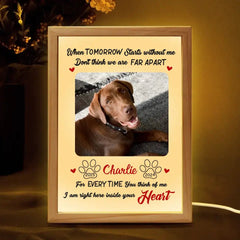 Personalized Costom Dog Memorial Photo Frame Box - I'm Right Here Inside Your Heart Picture - OLESA
