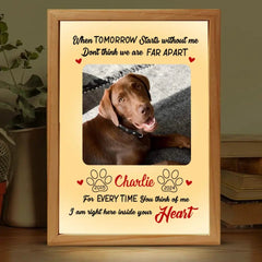 Personalized Costom Dog Memorial Photo Frame Box - I'm Right Here Inside Your Heart Picture - OLESA