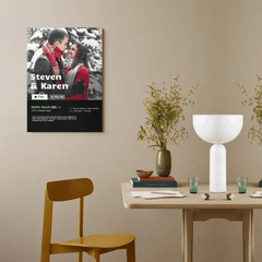 Personalized Custom Couple Portrait From Photo Movie Canvas Wall Art - OLESA
