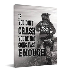 Personalized Custom Motocross Canvas Wall Art - If You Don't Crash You're Not Going Fast Enough - OLESA