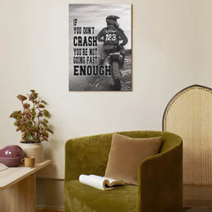 Personalized Custom Motocross Canvas Wall Art - If You Don't Crash You're Not Going Fast Enough - OLESA