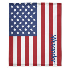Personalized Custom Name Flag Pattern Blanket - OLESA