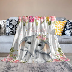 Personalized Custom Name Newborn Baby Blanket - OLESA