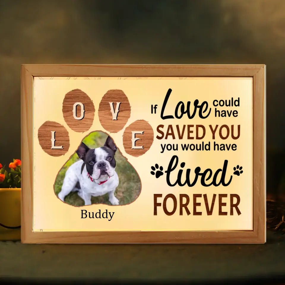 Personalized Custom Picture Frame Box - Dog Memorial, You Would Have Lived Forever - OLESA