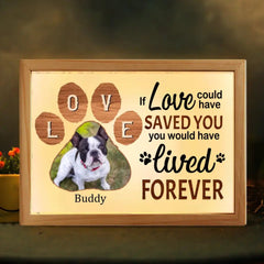 Personalized Custom Picture Frame Box - Dog Memorial, You Would Have Lived Forever - OLESA