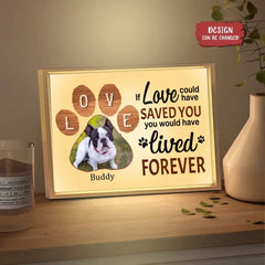 Personalized Custom Picture Frame Box - Dog Memorial, You Would Have Lived Forever - OLESA