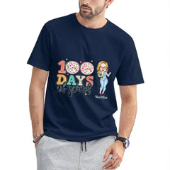 Personalized Custom T-Shirt - 100 Days Of School, Teacher's Day, Appreciation Gift For Teacher - OLESA