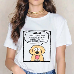 Personalized Custom Unisex T-shirt - We Will Just Keep Staring At You - Gift For Pet Owners - OLESA