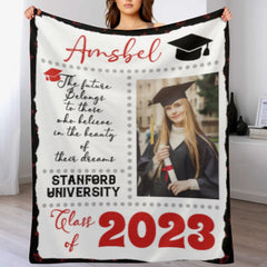 Personalized Customized Name Blanket - Graduation Gift - ARNOVIC