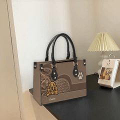 Personalized Dog Leather Handbag - Gift For Dog Lover - OLESA