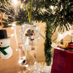 Personalized DogCat Photo Acrylic Ornament - Gift For Pet Lovers Car Ornaments - OLESA