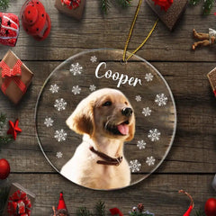 Personalized DogCat Photo Acrylic Ornament - Gift For Pet Lovers Car Ornaments - OLESA