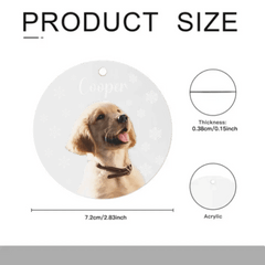 Personalized DogCat Photo Acrylic Ornament - Gift For Pet Lovers Car Ornaments - OLESA