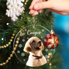 Personalized DogCat Photo Acrylic Ornament - Gift For Pet Lovers Car Ornaments - OLESA