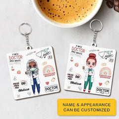 Personalized Fiberboard Keychain - A Wise Doctor Once Wrote - Appreciation Gift For Doctor - OLESA