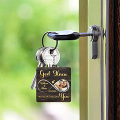 Personalized Fiberboard Keychain Custom Photo For Couple - My Heart Needed You - OLESA