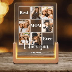 Personalized Frame with LED -Valentines Day Gifts for Mom, Custom 6 Photos - OLESA