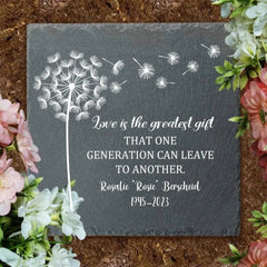 Personalized Garden Stone, Memorial Sympathy Gift - Love Is The Greatest Gift - OLESA