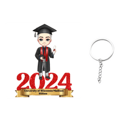 Personalized Graduation Acrylic Character Keychain - OLESA