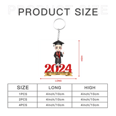 Personalized Graduation Acrylic Character Keychain - OLESA
