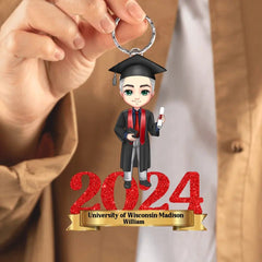 Personalized Graduation Acrylic Character Keychain - OLESA