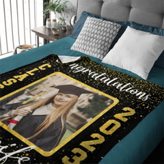 Personalized Graduation Blanket 2023 Custom Photo and Name Congratulations Graduation Gift - OLESA