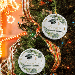 Personalized Graduation Keepsake Ceramic Ornament - Custom Graduation Gift - OLESA