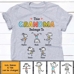 Personalized Grandma Shirt - This Grandma/Mommy/Daddy Belongs To - Family Gift - OLESA