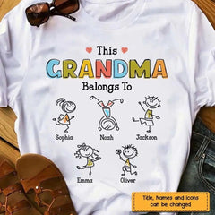 Personalized Grandma Shirt - This Grandma/Mommy/Daddy Belongs To - Family Gift - OLESA