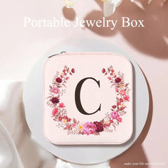 Personalized Initial Travel Jewelry Case for Women - Gift for Mom - OLESA