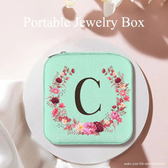 Personalized Initial Travel Jewelry Case for Women - Gift for Mom - OLESA