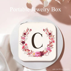 Personalized Initial Travel Jewelry Case for Women - Gift for Mom - OLESA