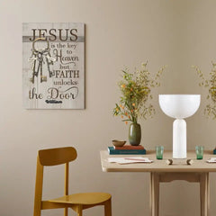 Personalized Jesus is The Key To Heaven Canvas Wall Art - OLESA