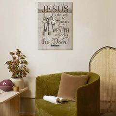 Personalized Jesus is The Key To Heaven Canvas Wall Art - OLESA