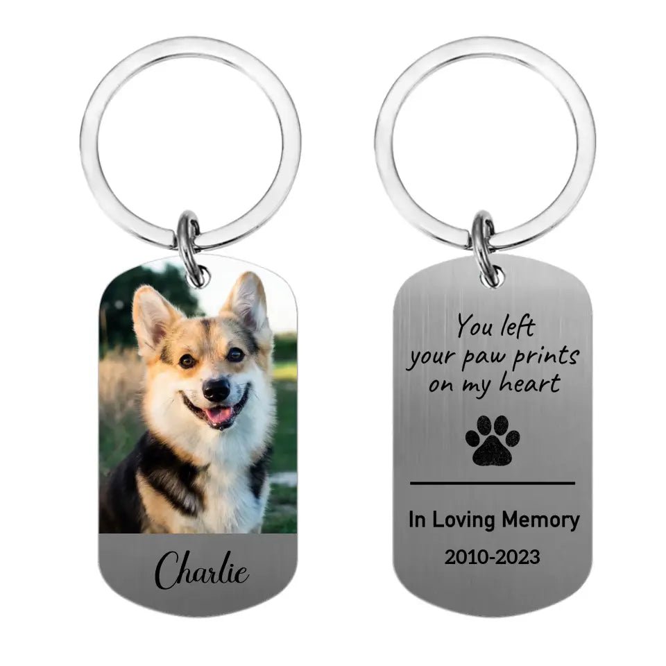 Personalized Keychain Custom Pet Photo Pet Memorial Gift - OLESA
