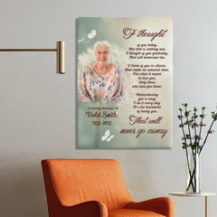 Personalized Memorial Canvas Wall Art - Family Loss I Thought Of You Today - OLESA