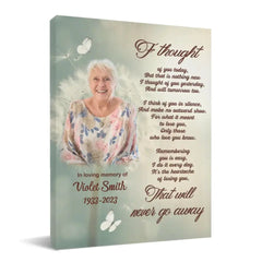 Personalized Memorial Canvas Wall Art - Family Loss I Thought Of You Today - OLESA