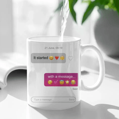 Personalized Mug It Started With A Message - Anniversary, Loving Gift For Spouse, Couples - OLESA